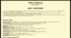 Desktop Screenshot of danclancyplaywright.com